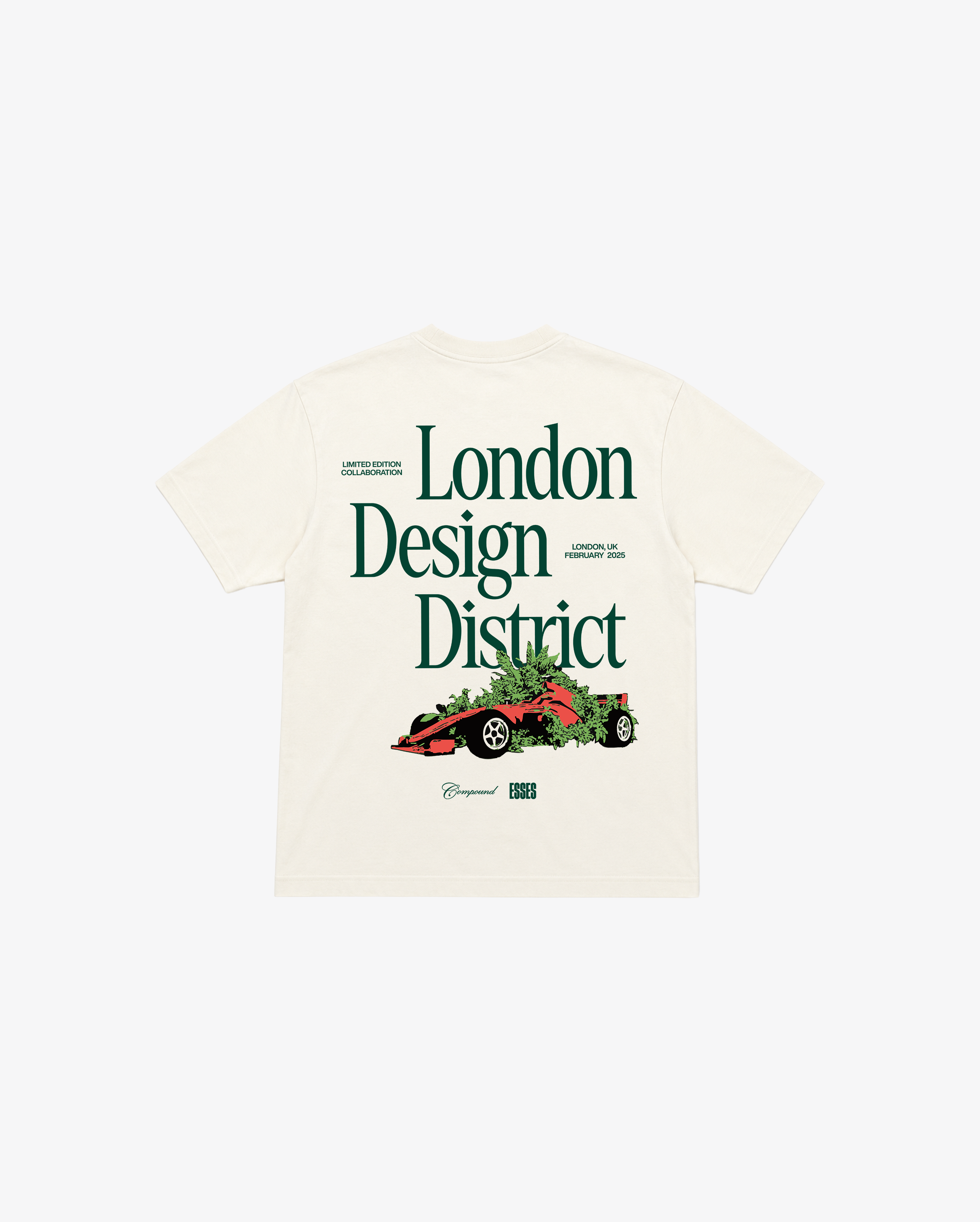 Compound x Esses London Design District Collaboration T-Shirt - Off White